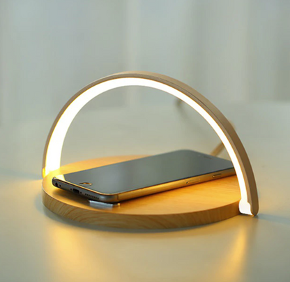 LED Bedside Lamp Qi Wireless Charger Touch Dimmer