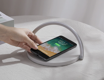 LED Bedside Lamp Qi Wireless Charger Touch Dimmer