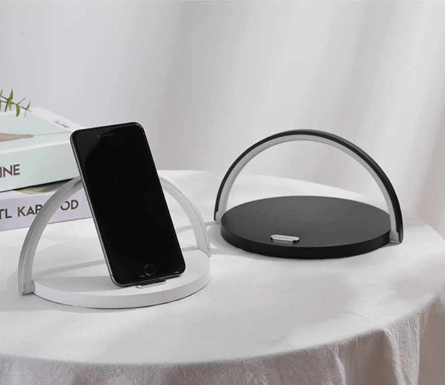 LED Bedside Lamp Qi Wireless Charger Touch Dimmer