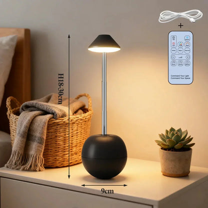 LED Bedside Lamp Remote Control & USB Charging