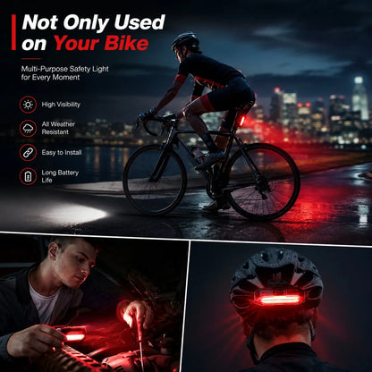 LED Bike Tail Light Wide Beam USB Rechargeable