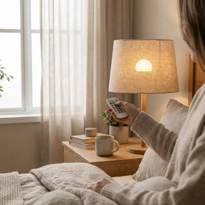 LED Bulb E27 Rechargeable Dimmable RGB Remote & Timer