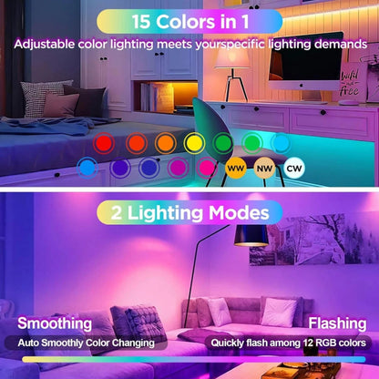 LED Bulb E27 Rechargeable Dimmable RGB Remote & Timer
