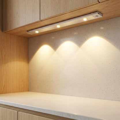 LED Cabinet Light Motion Sensor 3-Color Rechargeable & Magnetic Mount