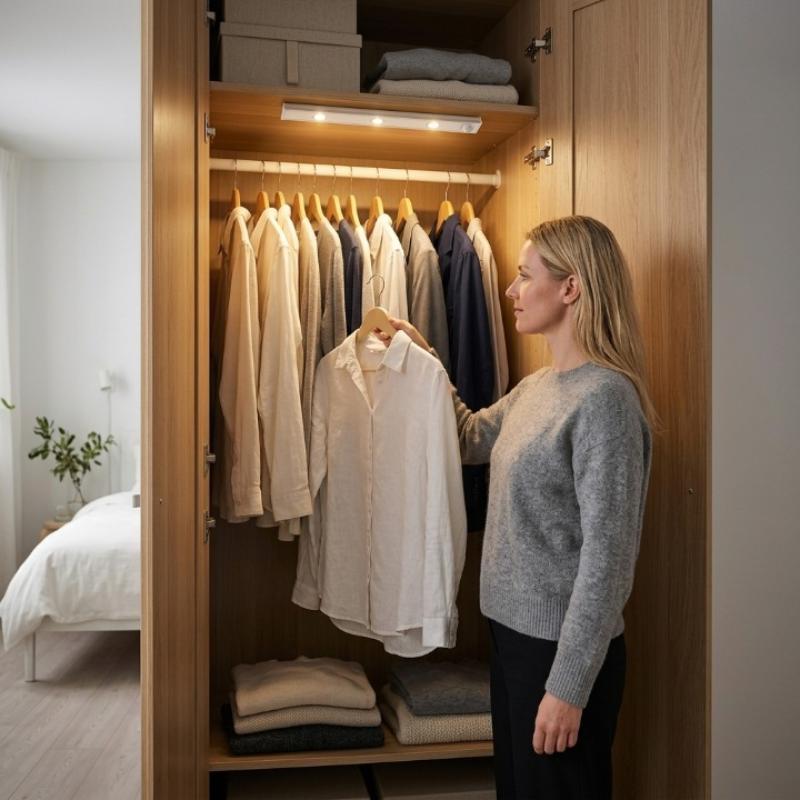 LED Cabinet Light Motion Sensor 3-Color Rechargeable & Magnetic Mount
