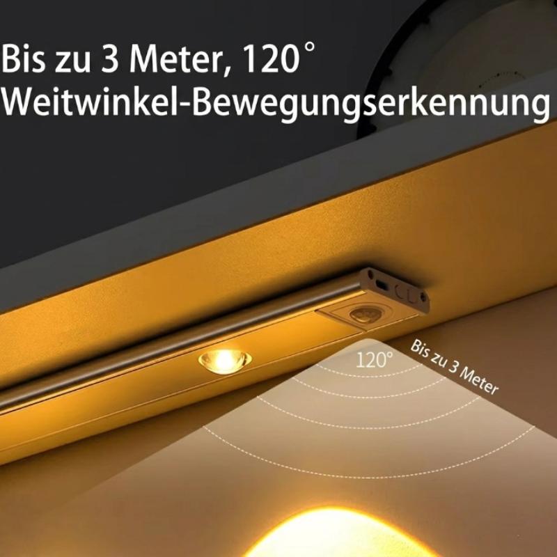 LED Cabinet Light Motion Sensor 3-Color Rechargeable & Magnetic Mount
