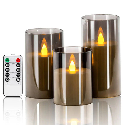 LED Candle Set Realistic Flickering Flame Remote Control