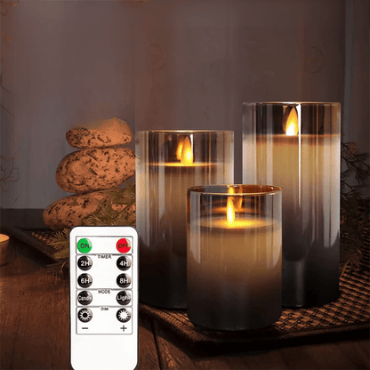 LED Candle Set Realistic Flickering Flame Remote Control