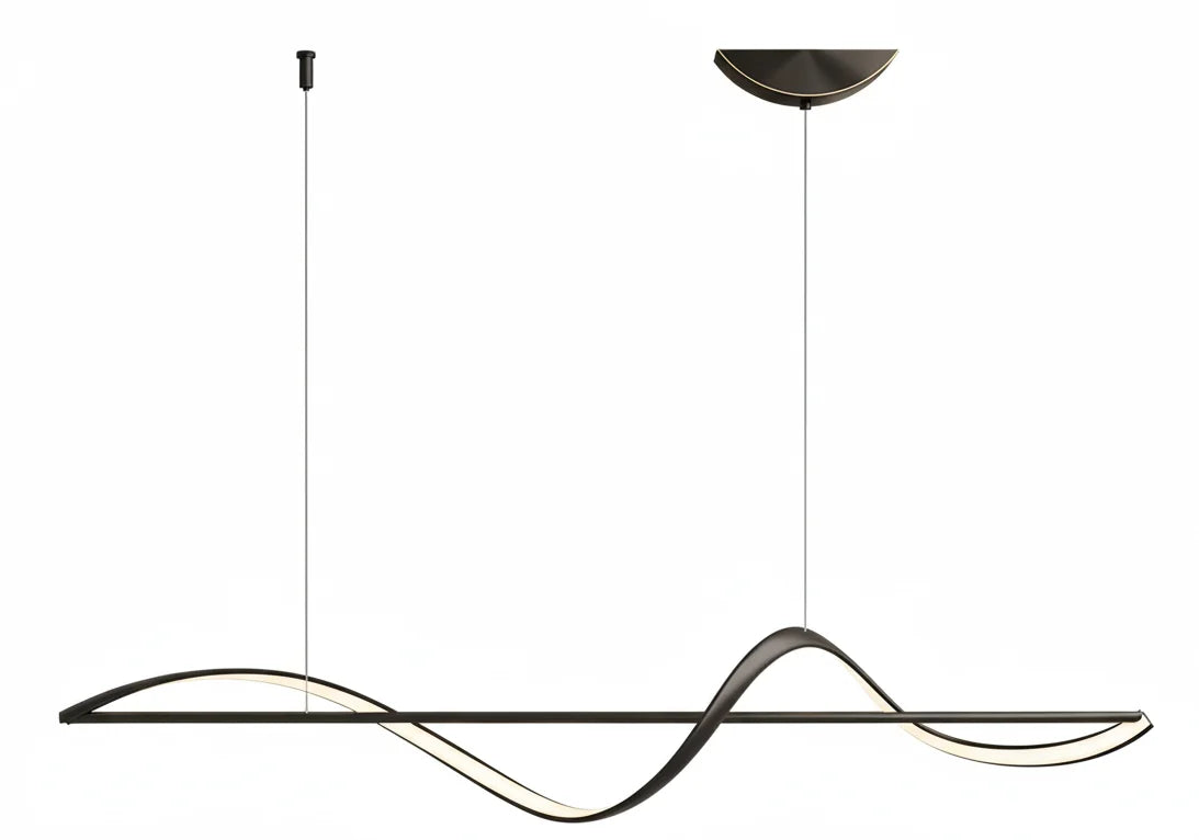 LED Chandelier Spiral Design Remote Dimmable Three-Color Light