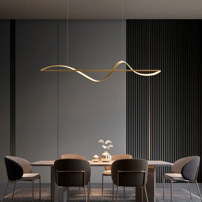 LED Chandelier Spiral Design Remote Dimmable Three-Color Light