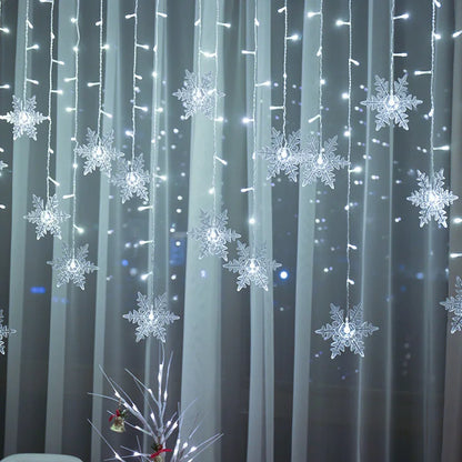 LED Curtain Lights Snowflake Design 8 Modes IP44