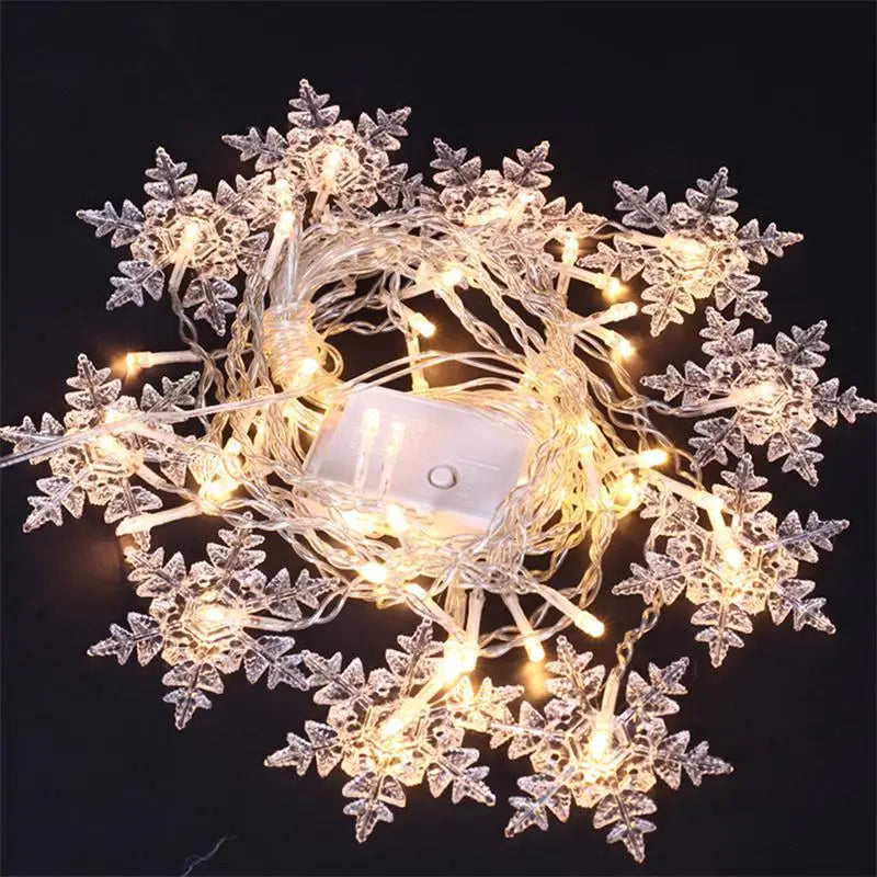 LED Curtain Lights Snowflake Design 8 Modes IP44