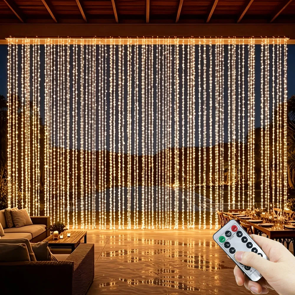 LED Curtain Lights USB Type-C Powered 8 Light Modes