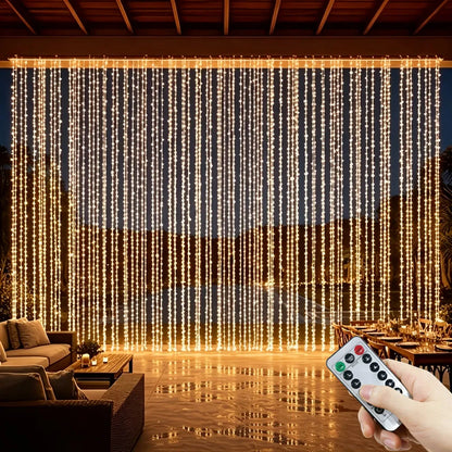 LED Curtain Lights USB Type-C Powered 8 Light Modes