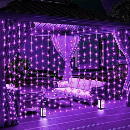 LED Curtain Lights USB Type-C Powered 8 Light Modes