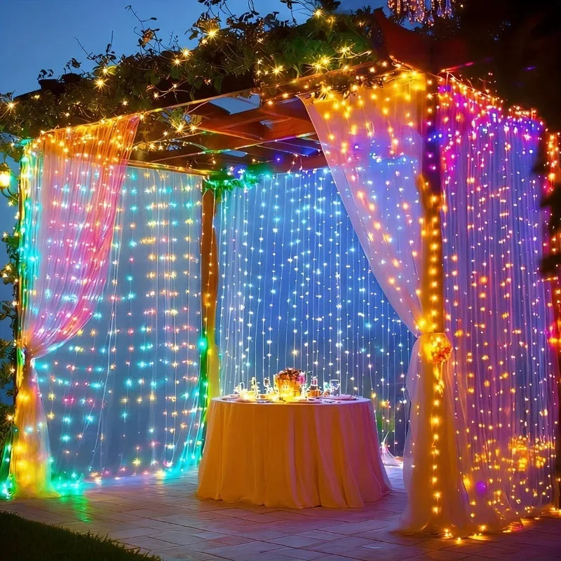 LED Curtain Lights USB Type-C Powered 8 Light Modes