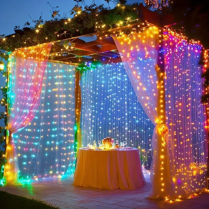 LED Curtain Lights USB Type-C Powered 8 Light Modes