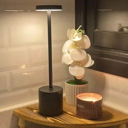 LED Desk Lamp Dimmable Flame Effect Rechargeable