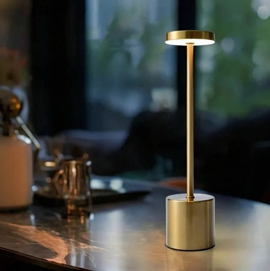 LED Desk Lamp Dimmable Flame Effect Rechargeable