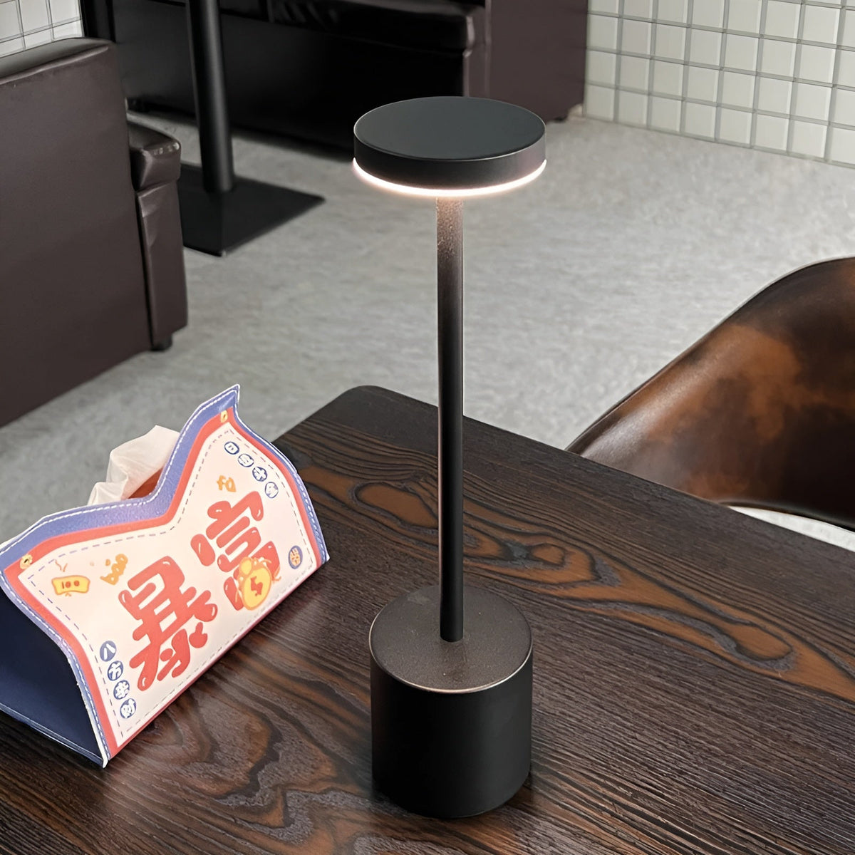 LED Desk Lamp Wireless Charging Three Color USB Rechargeable
