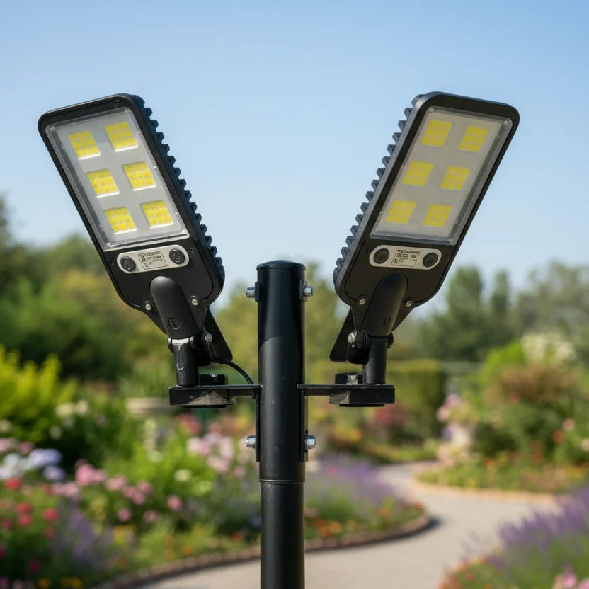 LED Floodlight Solar-Powered Motion-Activated Waterproof