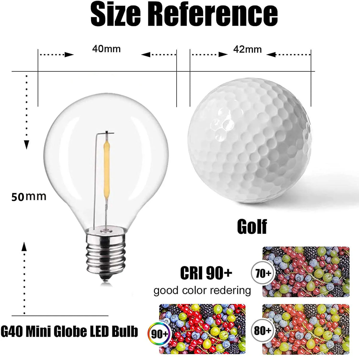 LED Globe Bulb 12V 24V DC Warm White 1W Low Power