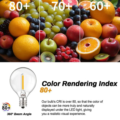 LED Globe Bulb 12V 24V DC Warm White 1W Low Power