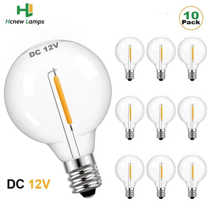 LED Globe Bulb 12V 24V DC Warm White 1W Low Power