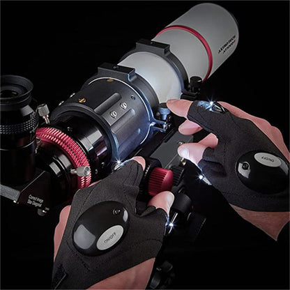 LED Gloves Fingertip Lights Cotton Silicone Grip