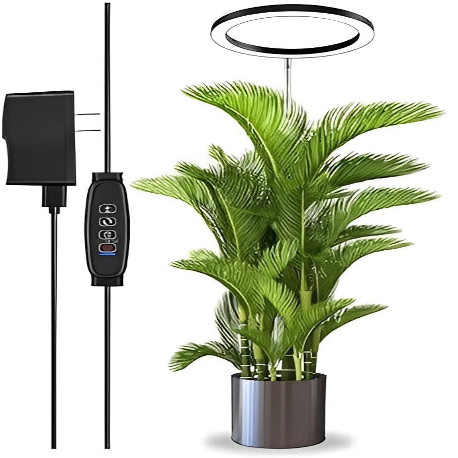 LED Grow Light Full-Spectrum Adjustable Height Built-In Timer