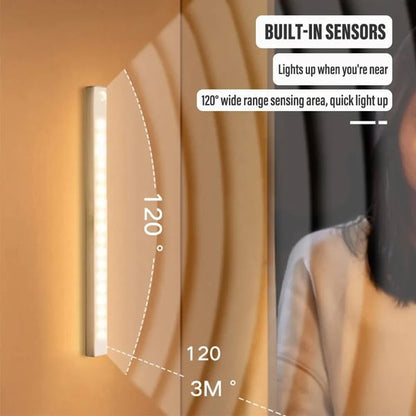 LED Motion Sensor Light USB Rechargeable Magnetic Mount