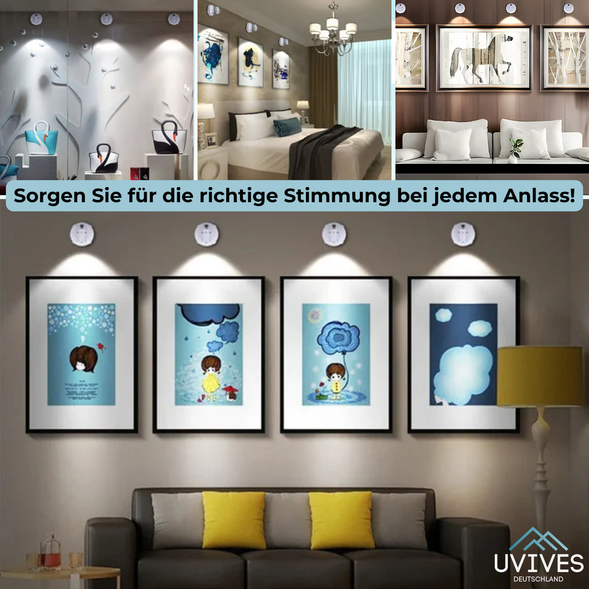 LED Picture Light Wireless Dimmable Timer