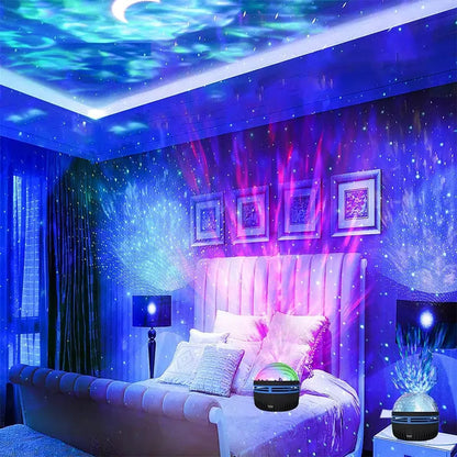 LED Projector Night Light Aurora & Water Wave USB-Powered