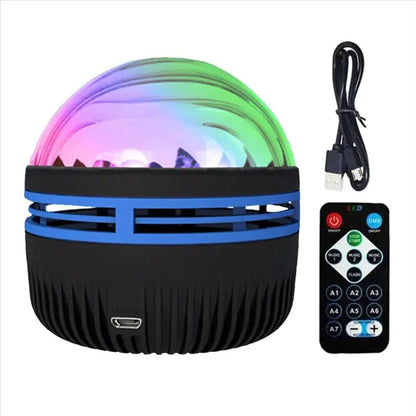 LED Projector Night Light Aurora & Water Wave USB-Powered