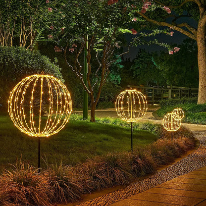 LED Sphere Light Foldable Wireless Weather-Resistant