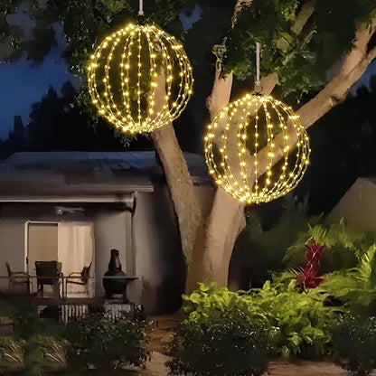 LED Sphere Light Foldable Wireless Weather-Resistant