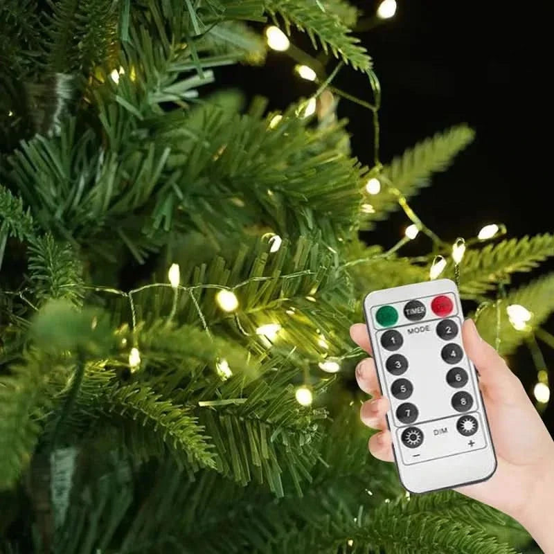 LED String Lights Firework Effect Remote & Timer