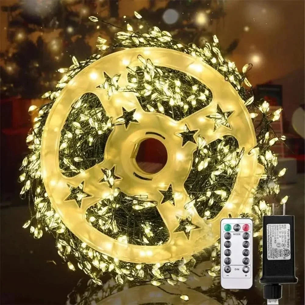 LED String Lights Firework Effect Remote & Timer