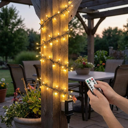LED String Lights Firework Effect Remote & Timer