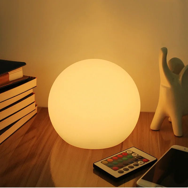 LED Table Lamp 16-Color 10-Hour Battery Remote & USB Rechargeable