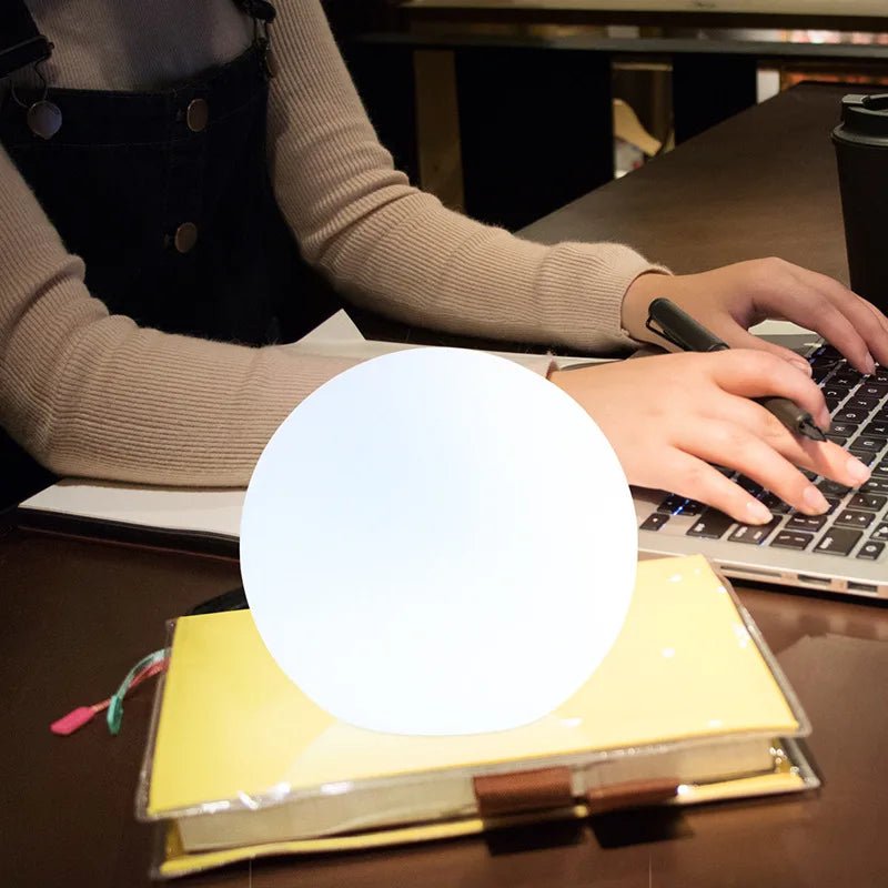 LED Table Lamp 16-Color 10-Hour Battery Remote & USB Rechargeable