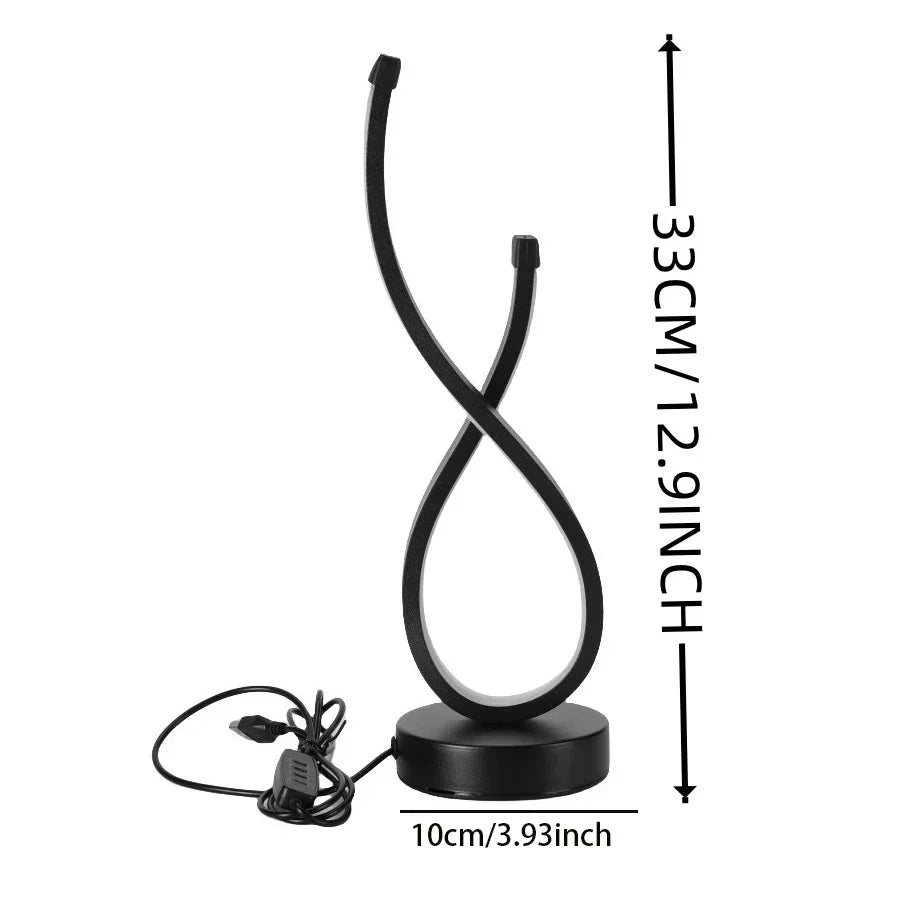 LED Table Lamp Rechargeable Three Color Stepless Dimming