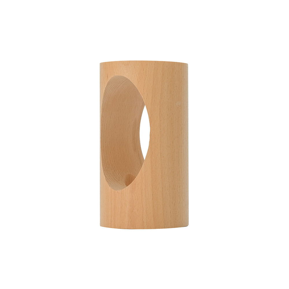 LED Table Lamp Solid Wood USB Powered Warm White
