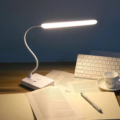 LED Table Lamp Touch Control Adjustable Brightness USB Rechargeable