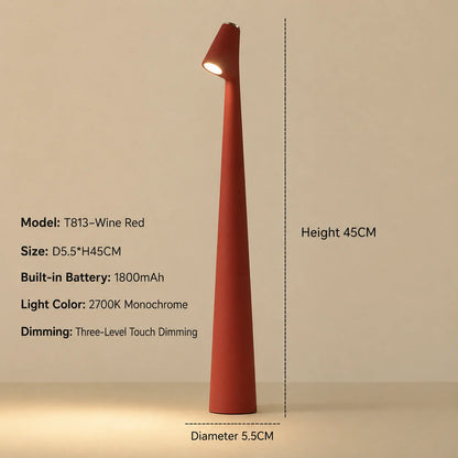 LED Table Lamp Touch-Dimmable Cordless Rechargeable Warm White Light