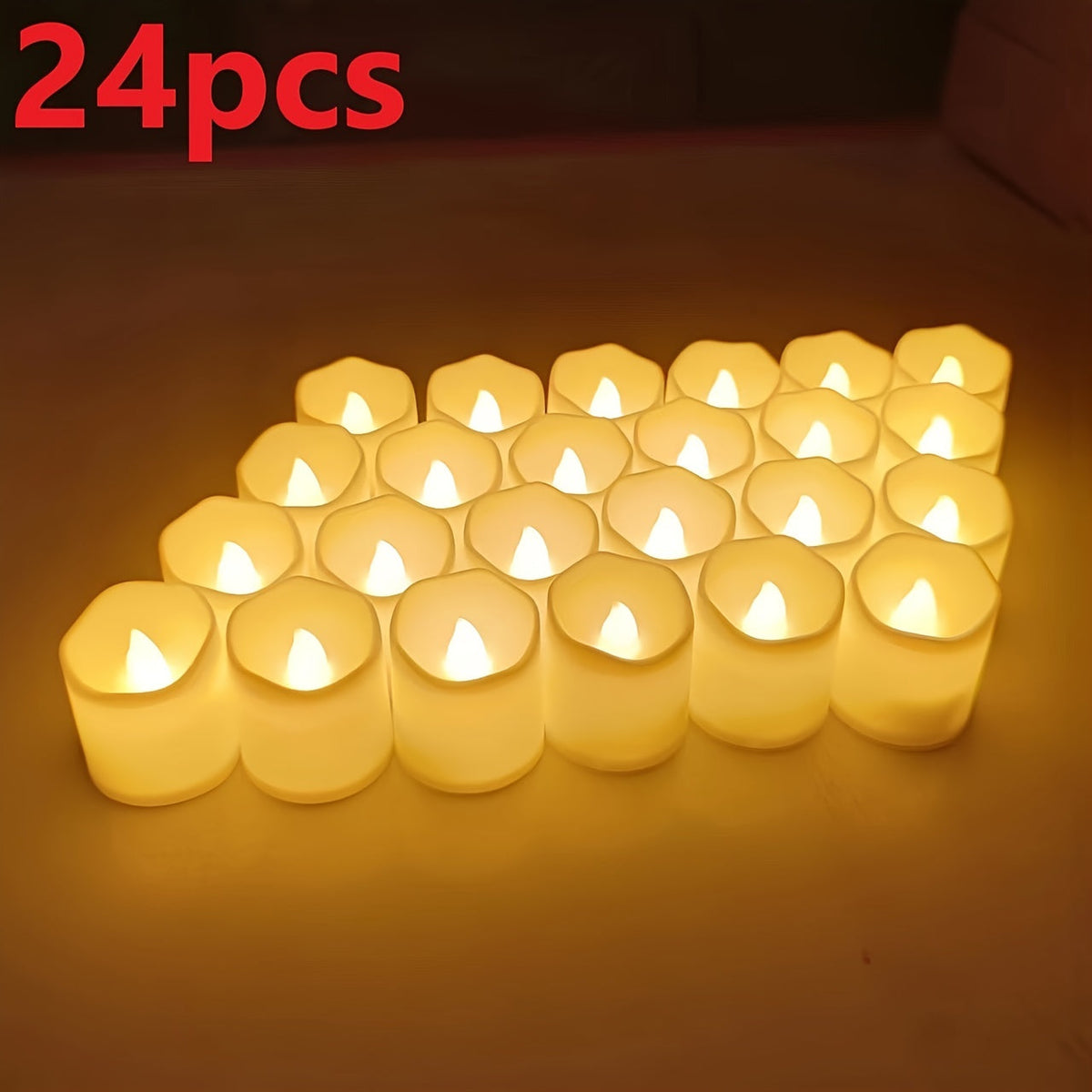 LED Tealights Flickering Warm White Battery-Powered