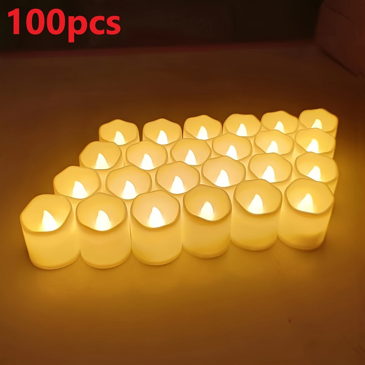 LED Tealights Flickering Warm White Battery-Powered