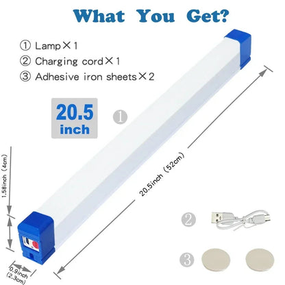 LED Tube Light Dual Mode USB Rechargeable Magnetic Mount