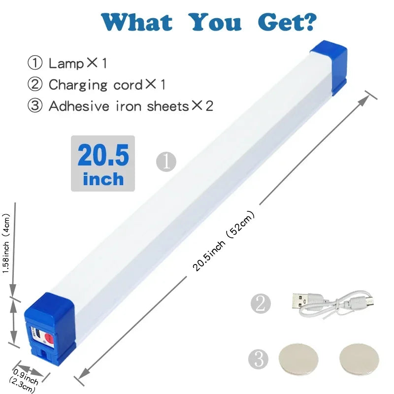 LED Tube Light USB Rechargeable Magnetic Mount Dual Mode
