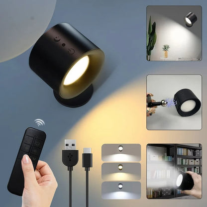 LED Wall Light Dual Heads Touch & Remote Magnetic Base